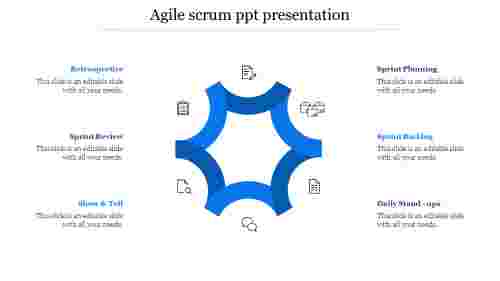 agile scrum ppt presentation-Blue